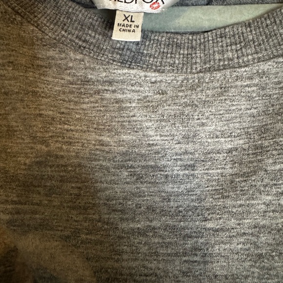 Red Gray Women's Crew Neck Sweater - Picture 3 of 5